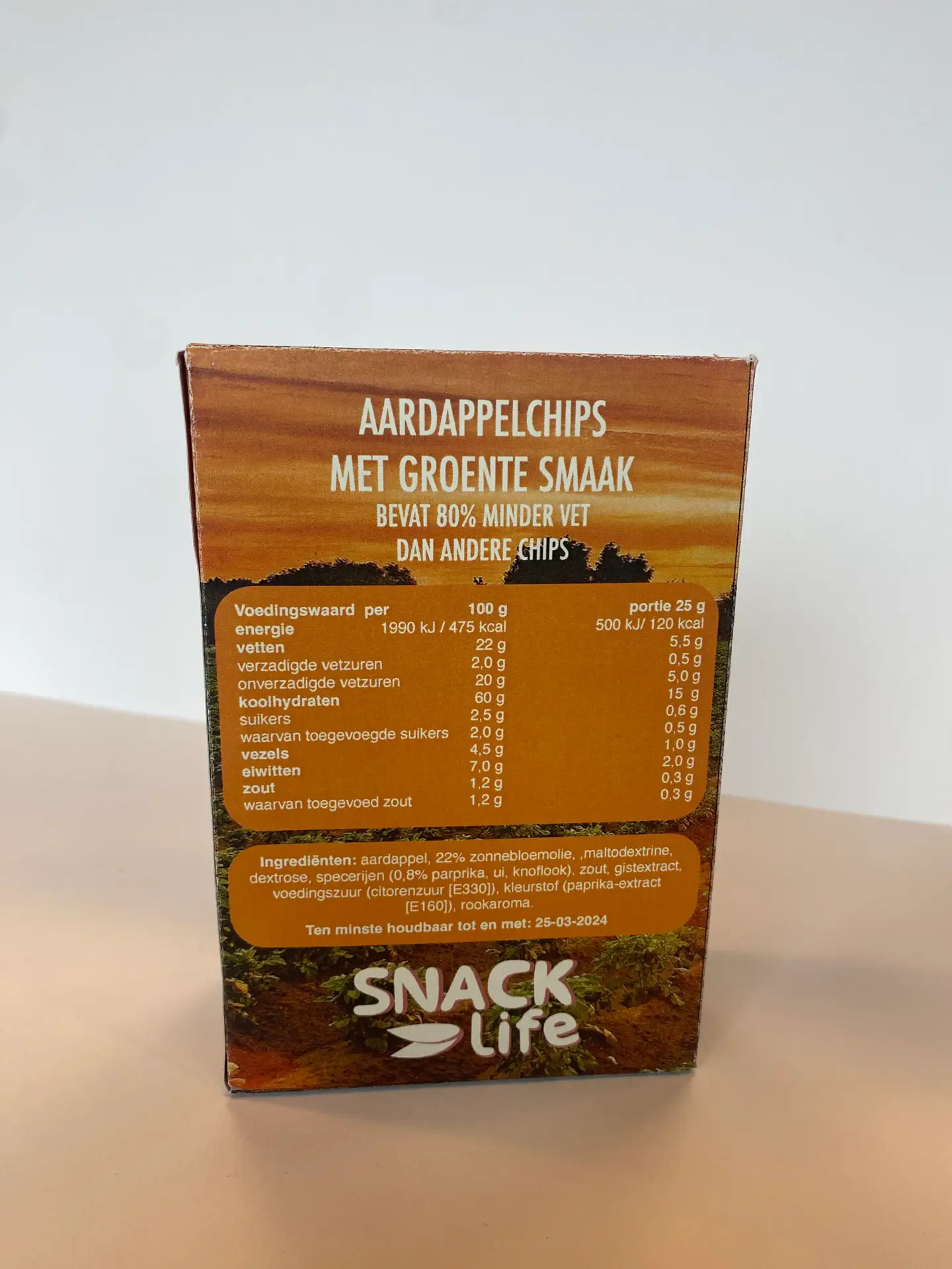Achterkant Snack Life verpakking