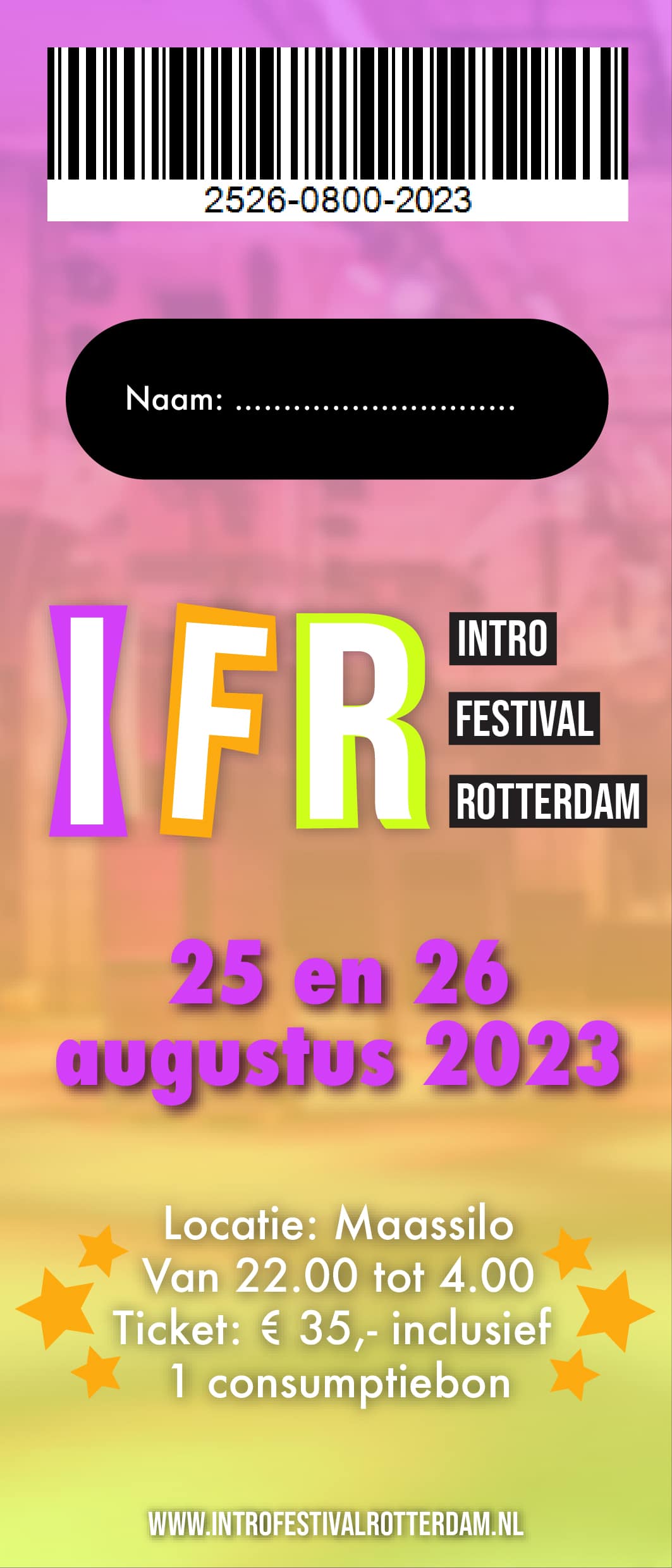 Achterkant ticket IFR