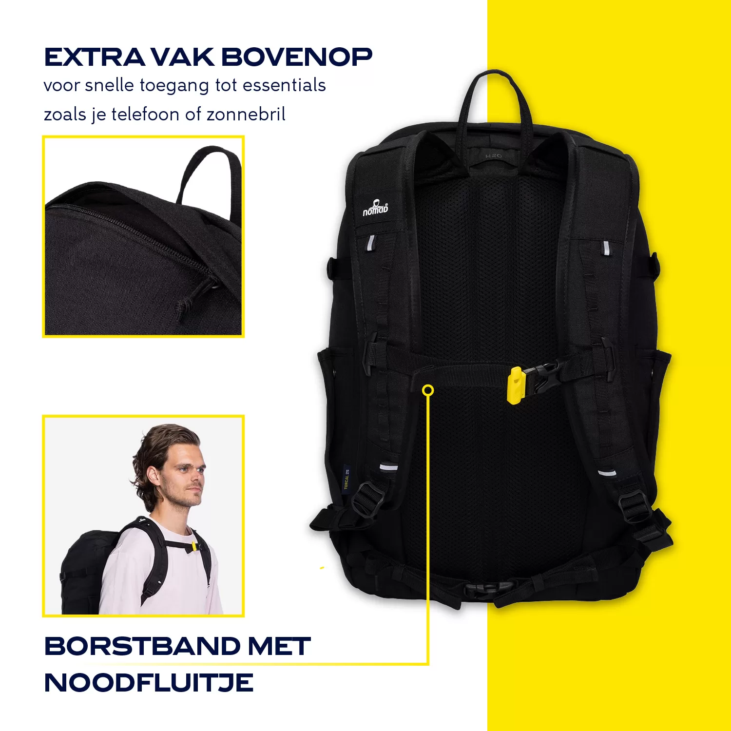 Infographic Torcal 25 Daypack 25L Zwart, afbeelding 1