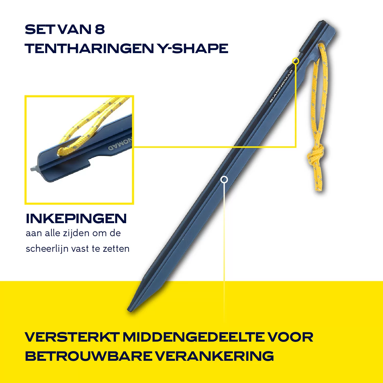 Infographic Tentharingen 8 stuks Y shape, afbeelding 2