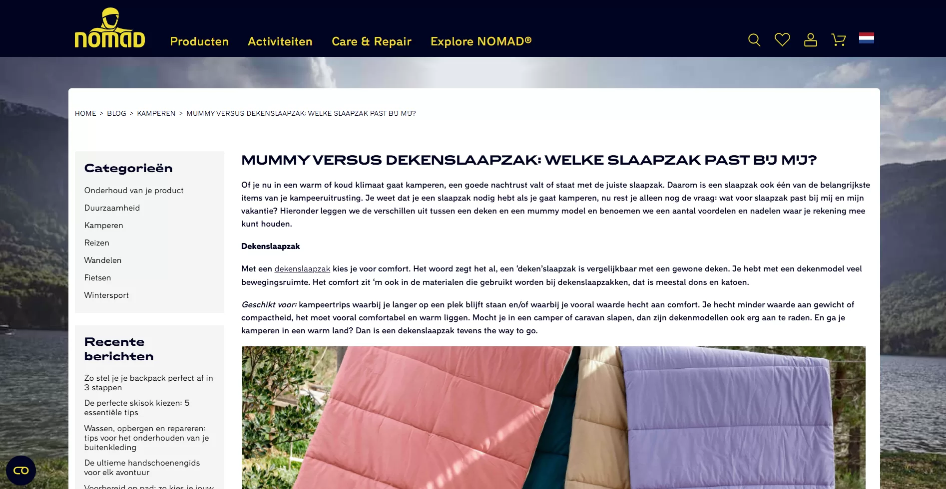Mummy VS Dekenslaapzak blog
